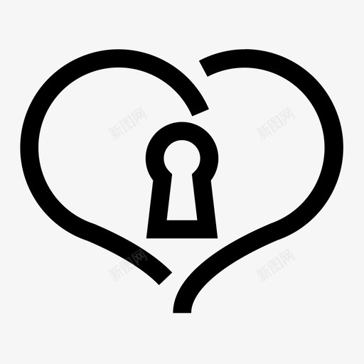 心锁心形情人节爱情图标svg_新图网 https://ixintu.com 几何形 心形情人节 心锁 心锁情人节 爱情