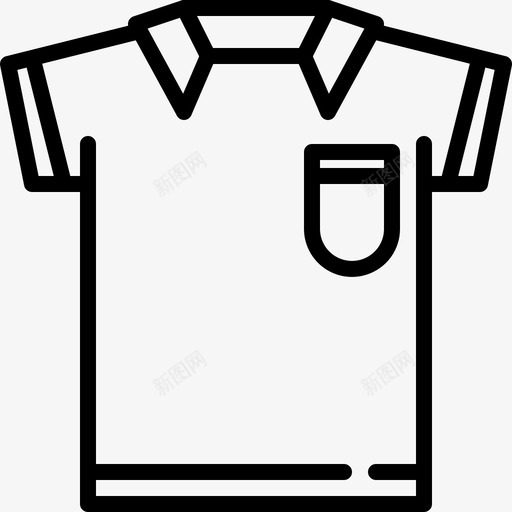 马球衫衣服款式图标svg_新图网 https://ixintu.com T恤 时尚款式 款式 衣服 马球衫