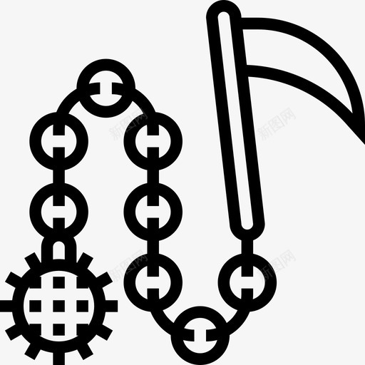 Kusariga忍者15线性图标svg_新图网 https://ixintu.com Kusariga 忍者15 线性