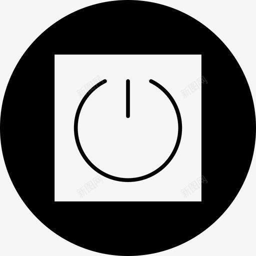 通电断电电源标志图标svg_新图网 https://ixintu.com 断电 电源标志 能量圆形填充 通电