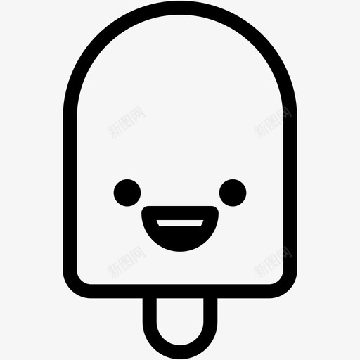 快乐表情情绪图标svg_新图网 https://ixintu.com 冰淇淋 冰淇淋卷1表情线 快乐 情绪 感觉 表情