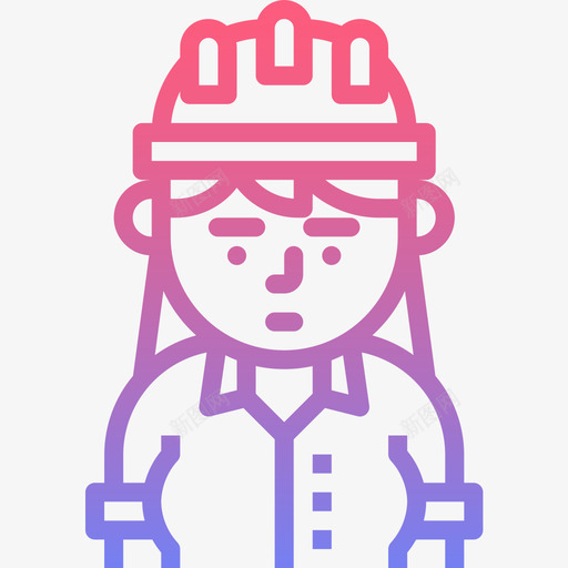 工程师职业女性化身5线性梯度图标svg_新图网 https://ixintu.com 工程师 线性梯度 职业女性化身5