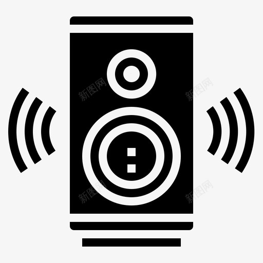 扬声器音频多媒体图标svg_新图网 https://ixintu.com 会议专用 声音 多媒体 扬声器 音量 音频