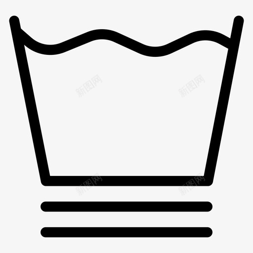 温柔或娇嫩精致洗涤说明图标svg_新图网 https://ixintu.com 机洗 洗涤说明 温柔或娇嫩 精致洗涤 说明