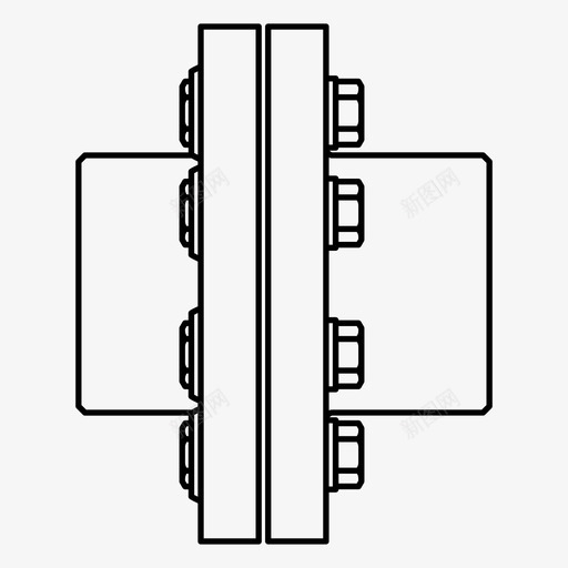联轴器连接重工业图标svg_新图网 https://ixintu.com 传动 旋转 联轴器 连接 重工业
