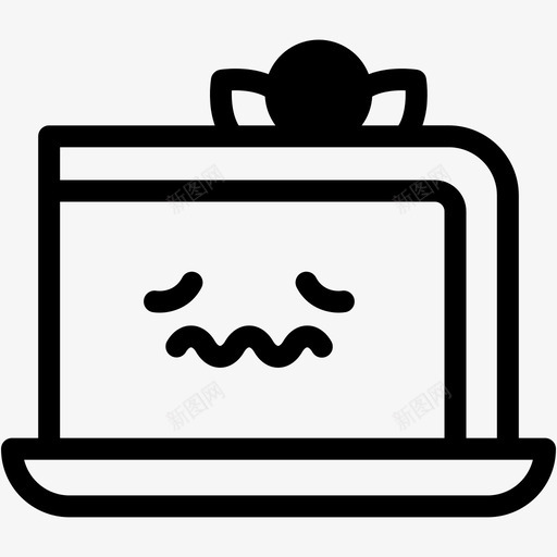 紧张面包店蛋糕图标svg_新图网 https://ixintu.com 情绪 甜点 紧张 蛋糕 蛋糕卷2表情线 表情符号 面包店