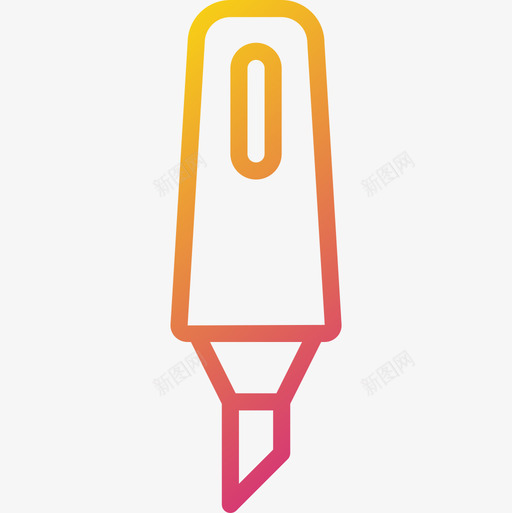 荧光笔办公用品7渐变色图标svg_新图网 https://ixintu.com 办公用品7 渐变色 荧光笔