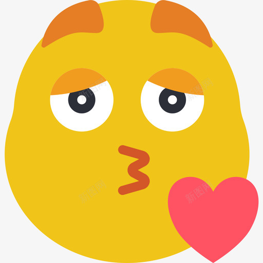 吻表情符号29平淡图标svg_新图网 https://ixintu.com 吻 平淡 表情符号29