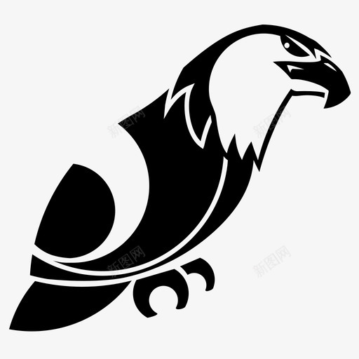 鹰动物鸟类图标svg_新图网 https://ixintu.com avi核心集合 动物 自然 鸟类 鹰