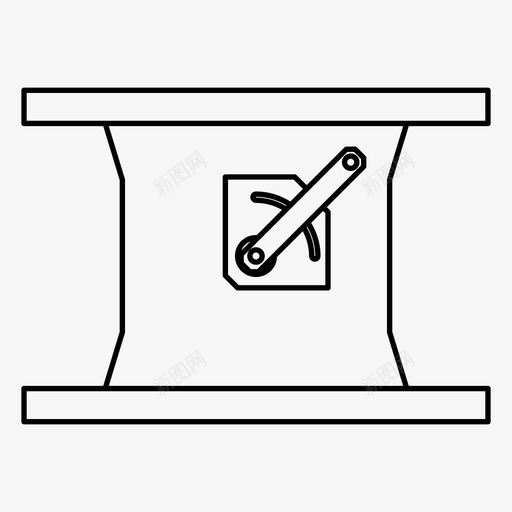 工业阻尼器液压切断图标svg_新图网 https://ixintu.com 切断 工业阻尼器 液压 阀门