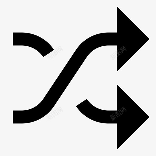 随机播放混合播放列表图标svg_新图网 https://ixintu.com 排序 播放列表 混合 随机 随机播放 音频视频固态