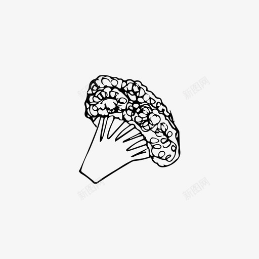 西兰花食物收获图标svg_新图网 https://ixintu.com 厨房花园 收获 蔬菜 西兰花 食物