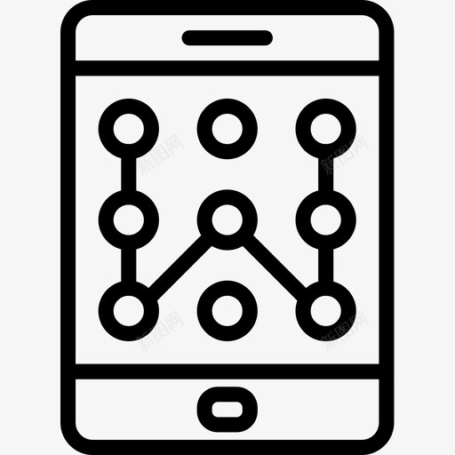 智能手机安全73线性图标svg_新图网 https://ixintu.com 安全73 智能手机 线性