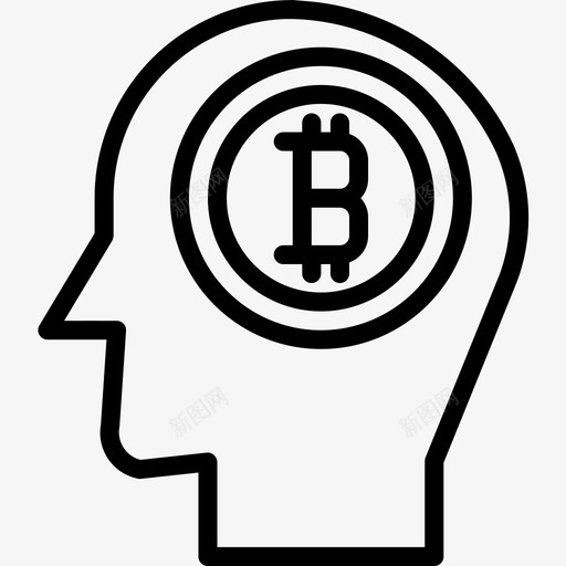 比特币人脑25线性图标svg_新图网 https://ixintu.com 人脑25 比特币 线性