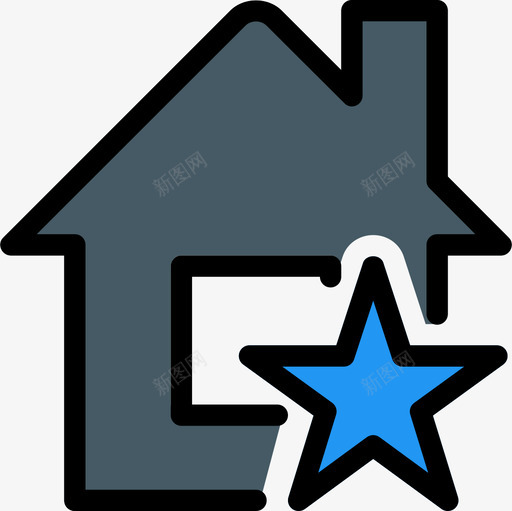住宅房地产110线性颜色图标svg_新图网 https://ixintu.com 住宅 房地产110 线性颜色