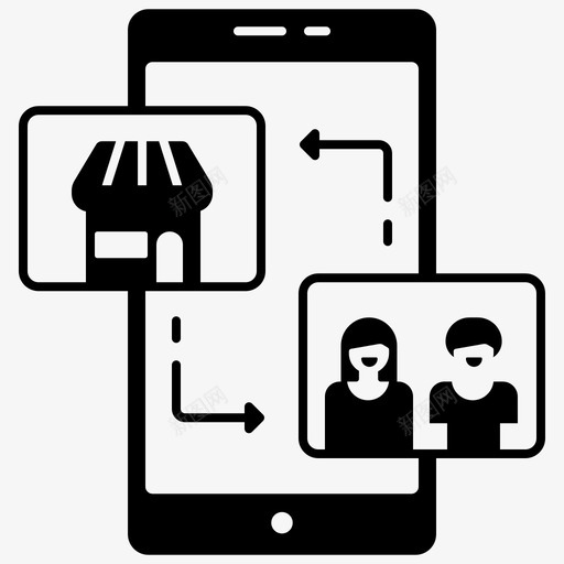 商店和客户连接电子钱包在线图标svg_新图网 https://ixintu.com 商店和客户连接 在线 在线学习 在线购物 客户连接 电子钱包