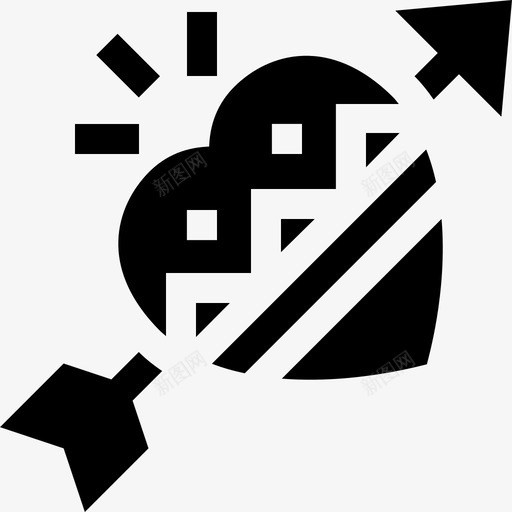 心脏波西米亚4填充图标svg_新图网 https://ixintu.com 填充 心脏 波西米亚4