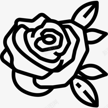 玫瑰天然香味4直线型图标图标