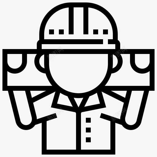工匠董事会建筑商图标svg_新图网 https://ixintu.com 工匠 建筑商 承包商 木匠 木工线 董事会