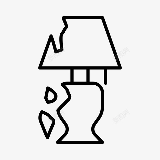 坏灯电器家用电器图标svg_新图网 https://ixintu.com 坏灯 家用电器 工具 照明 电器