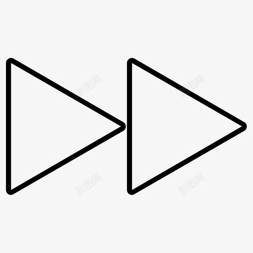 快进音频跳过图标svg_新图网 https://ixintu.com 快进 视频 跳过 音频