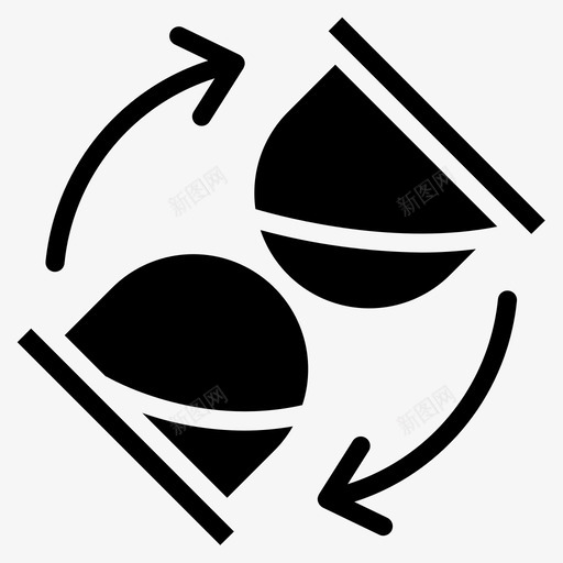 沙漏时间管理30填充图标svg_新图网 https://ixintu.com 填充 时间管理30 沙漏