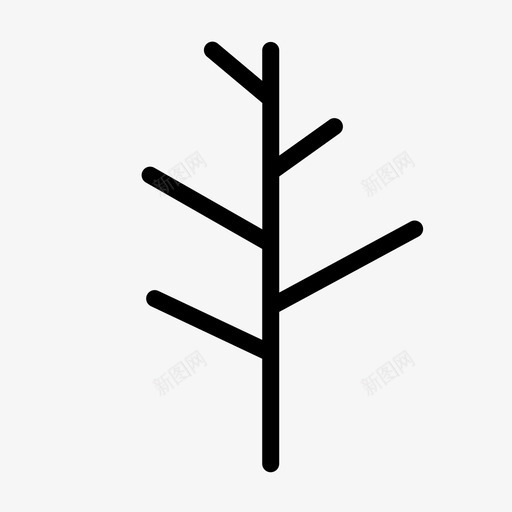 植物裸树气候图标svg_新图网 https://ixintu.com 干旱 植物 气候 气候变化 裸树