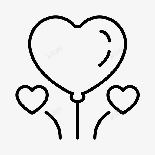 气球约会装饰品图标svg_新图网 https://ixintu.com 情人节 气球 爱情 约会 装饰品