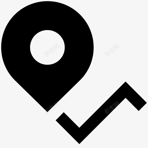 路线位置货物交货图标svg_新图网 https://ixintu.com 交货 包裹 密码 物流 货物 路线位置