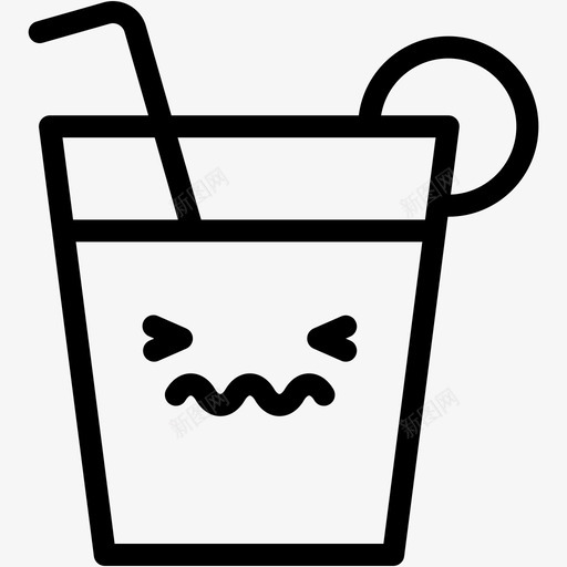 困惑饮料表情符号图标svg_新图网 https://ixintu.com 困惑 情感 橙汁 橙汁表情符号行 表情符号 饮料