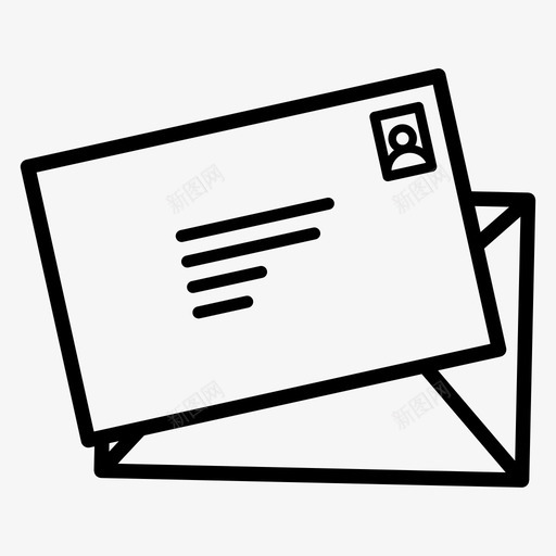 信件圣诞节邮递图标svg_新图网 https://ixintu.com 信件 圣诞节 邮票 邮递
