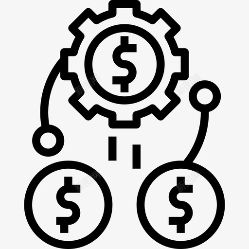资金创业和发展3线性图标svg_新图网 https://ixintu.com 创业和发展3 线性 资金