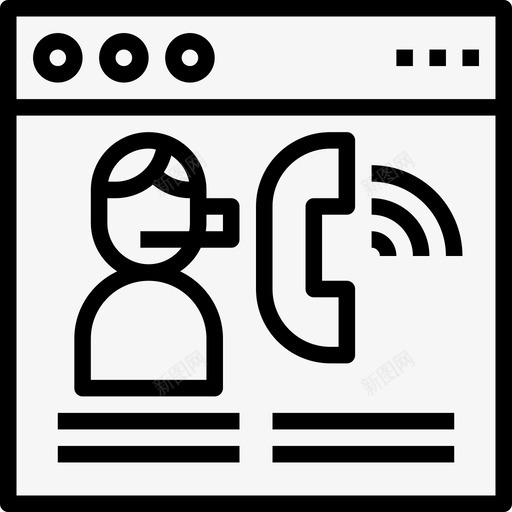 电话支持联系人直拨图标svg_新图网 https://ixintu.com 支持联系人 电话 直拨