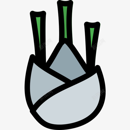 茴香蔬菜和种子线形颜色图标svg_新图网 https://ixintu.com 线形颜色 茴香 蔬菜和种子