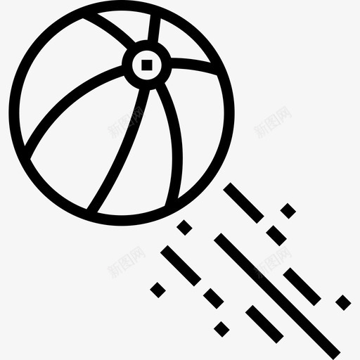 沙滩球夏季20直线型图标svg_新图网 https://ixintu.com 夏季20 沙滩球 直线型