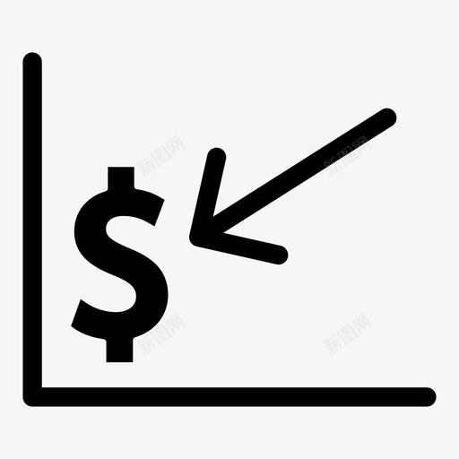 低图表业务成本下降图形图标svg_新图网 https://ixintu.com 下降 下降图形 低图表业务 成本 损失图表 用户界面 网页设计