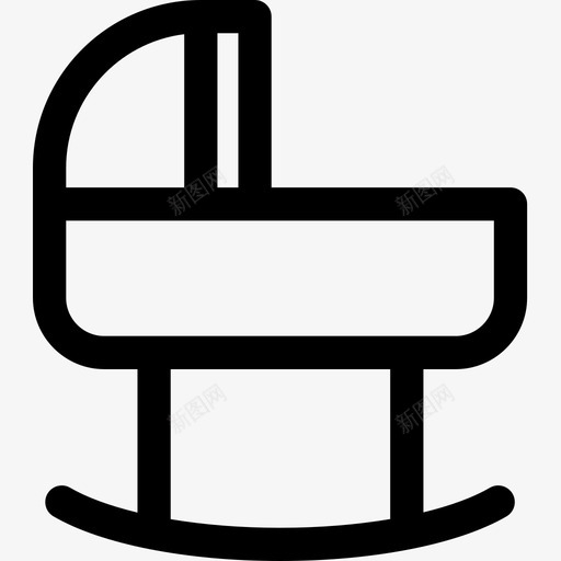 摇篮睡觉时间13直线型图标svg_新图网 https://ixintu.com 摇篮 直线型 睡觉时间13