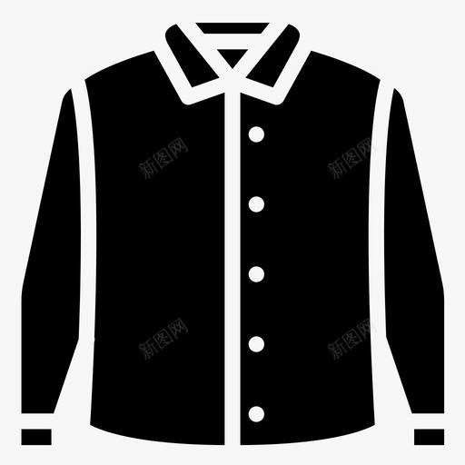 衬衫扣子衬衫衣服图标svg_新图网 https://ixintu.com 上衣 扣子衬衫 衣服 衬衫