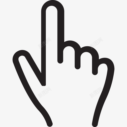 手势-点击svg_新图网 https://ixintu.com 手势-点击