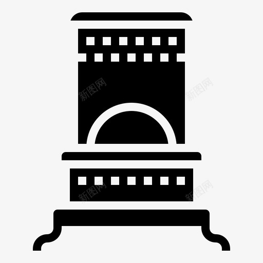 老式炉灶经典型家用图标svg_新图网 https://ixintu.com 加热器和加热器 家用 经典型 老式炉灶 金属