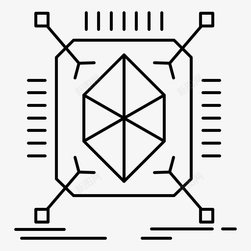 对象原型三维快速图标svg_新图网 https://ixintu.com 三维 三维打印和通信 对象原型 快速 结构