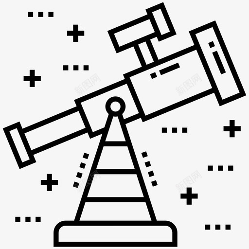 光学望远镜天文学双筒望远镜图标svg_新图网 https://ixintu.com 光学望远镜 双筒望远镜 天文学 研究设备 空间和星系线图标包