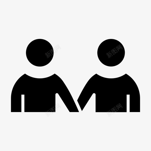 信任亲密联系图标svg_新图网 https://ixintu.com 亲密 信任 合作 网店电子商务 联系