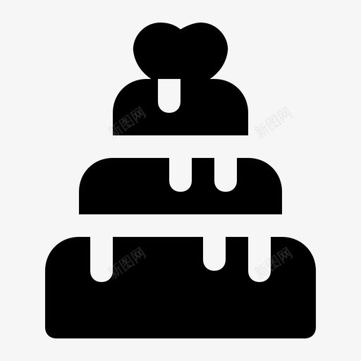 婚礼蛋糕庆祝甜蜜图标svg_新图网 https://ixintu.com 婚礼实心 婚礼蛋糕 庆祝 甜蜜
