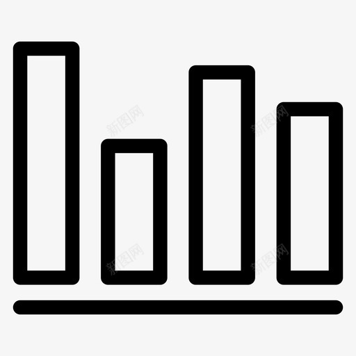 柱状图数据分析图标svg_新图网 https://ixintu.com 数据分析 柱状图