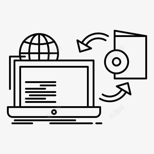 在线游戏光盘出版游戏开发图标svg_新图网 https://ixintu.com 出版 在线游戏光盘 游戏设计开发
