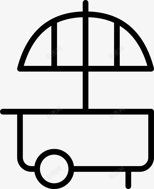 购物车城市食品图标svg_新图网 https://ixintu.com 冰淇淋车 城市 旅行瘦身 购物车 零售 食品
