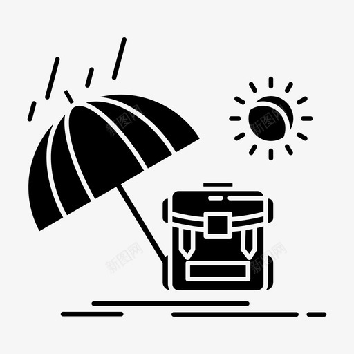 夏季背包季节图标svg_新图网 https://ixintu.com 夏季 季节 客户关系和员工福利 背包 阳光