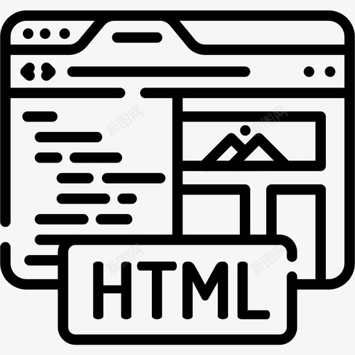 Html互联网技术11线性图标svg_新图网 https://ixintu.com Html 互联网技术11 线性