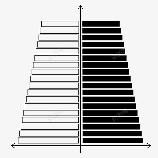 人口金字塔人口结构图年龄比图标svg_新图网 https://ixintu.com 人口比率 人口结构图 人口金字塔 年龄比